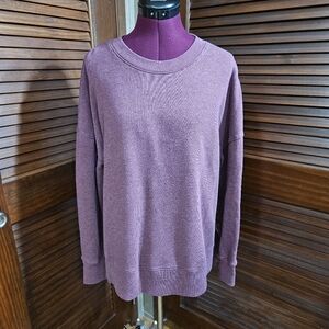 French Terry Burgundy Split Side Sweatshirt